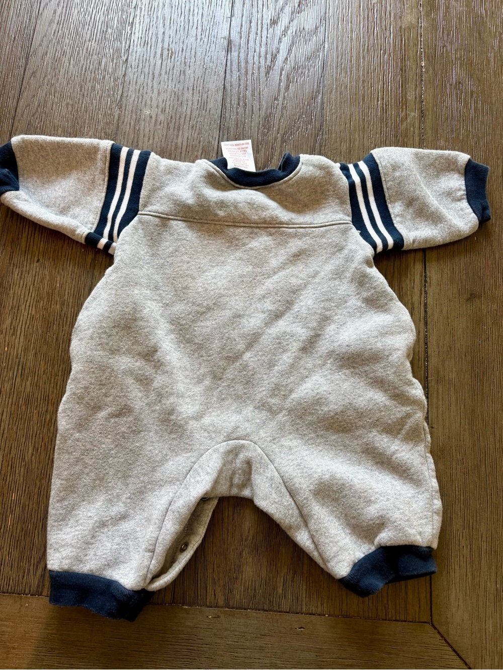 Vintage- Looking Penn State Gray & Navy Baby One-Piece Football Romper - Picture 4 of 4